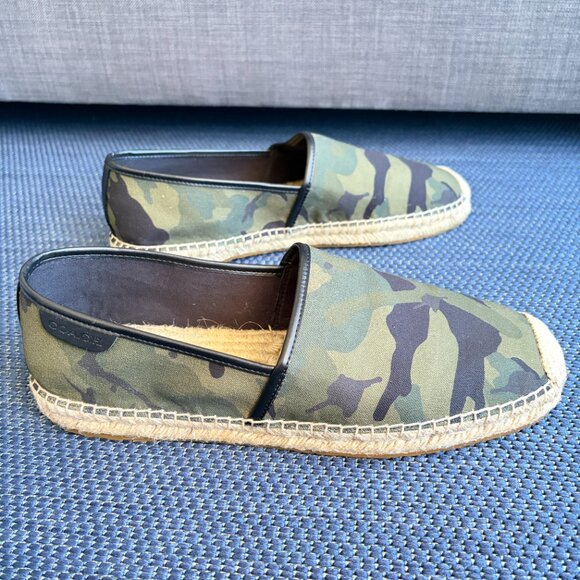 Coach Camouflage Camo Espadrilles Slip-On Flat Jute Sole Men's 10.5 - NWOT - Picture 6 of 9